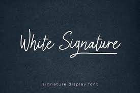 Przykład czcionki White Signature